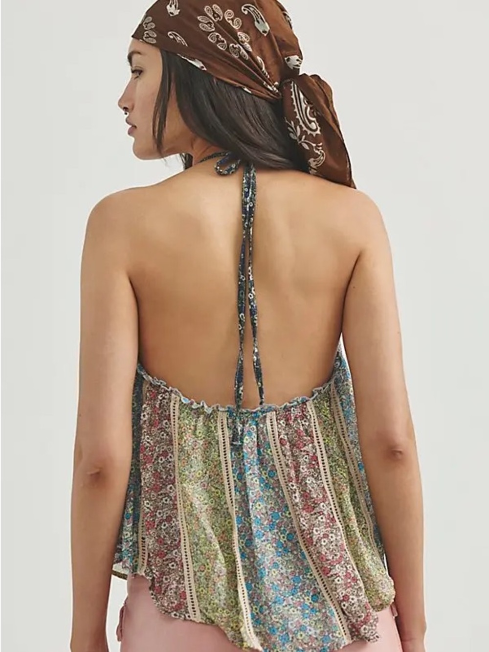 Free People Costa Printed Halter Tank - Picture 3 of 4